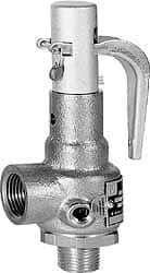 Conbraco - 1-1/2" Inlet, 2" Outlet, High Pressure Safety Relief Valve - 150 Max psi, Bronze, 6,613 Lb per Hour - USA Tool & Supply