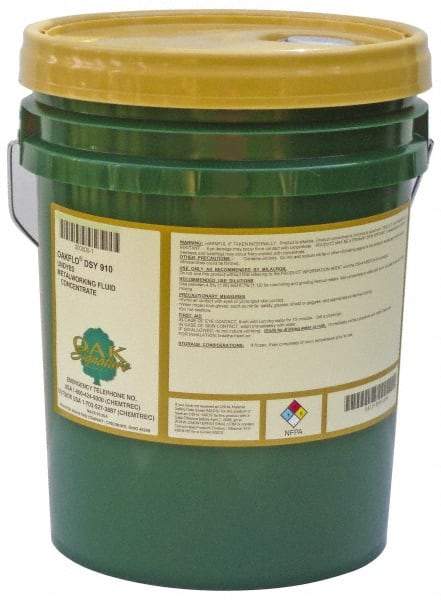 Oak Signature - Oakflo DSY 910, 5 Gal Pail Cutting & Grinding Fluid - Synthetic, For Drilling, Milling, Sawing, Tapping, Turning - USA Tool & Supply