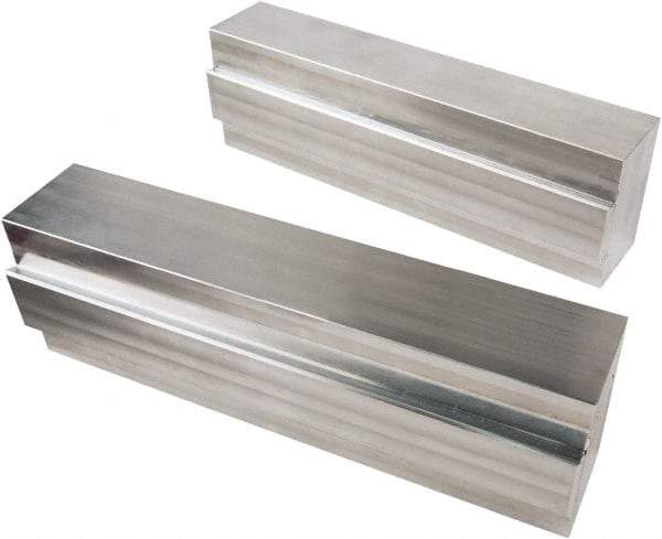 Kurt - 1.475" Jaw Width, Quick Change Jaw System, Vise Jaw Set - Aluminum Alloy, Bolt On, Soft Jaws - USA Tool & Supply