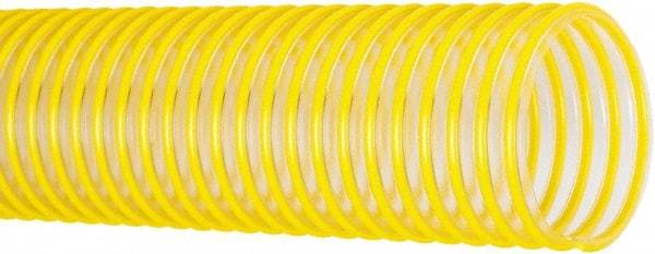 Flexaust - 9" ID, 7 Hg Vac Rating, 20 psi, Polyurethane Vacuum & Duct Hose - 25' Long, Yellow, 9-1/4" Bend Radius, -40 to 200°F - USA Tool & Supply