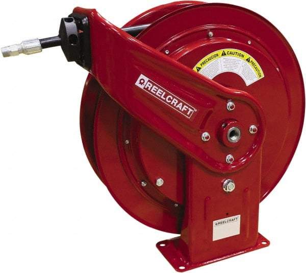 Reelcraft - 75' Spring Retractable Hose Reel - 5,000 psi, Hose Included - USA Tool & Supply