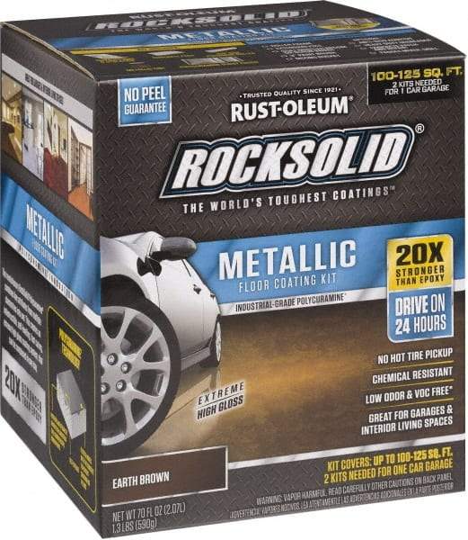 Rust-Oleum - 70 oz Gloss Brown Floor Coating - Low Odor - USA Tool & Supply