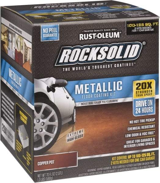 Rust-Oleum - 70 oz Gloss Copper Floor Coating - Low Odor - USA Tool & Supply