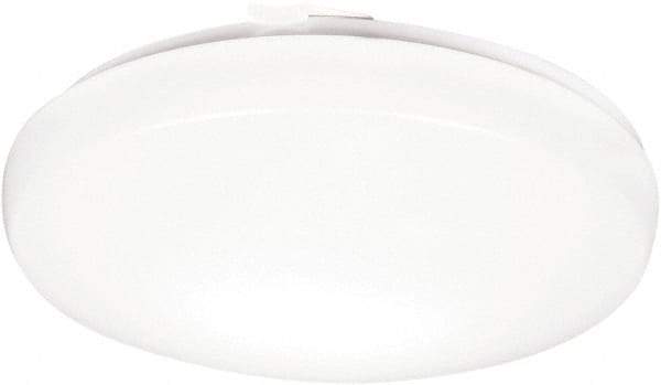 Lithonia Lighting - 16 Watt, 1,100 Lumen, Stem Mounted, LED Lamp Wraparound Light Fixture - 121 Volt, White - USA Tool & Supply