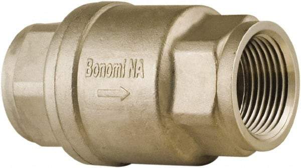 BONOMI - 1" Stainless Steel Check Valve - Spring Check, NPT, 800 WOG - USA Tool & Supply