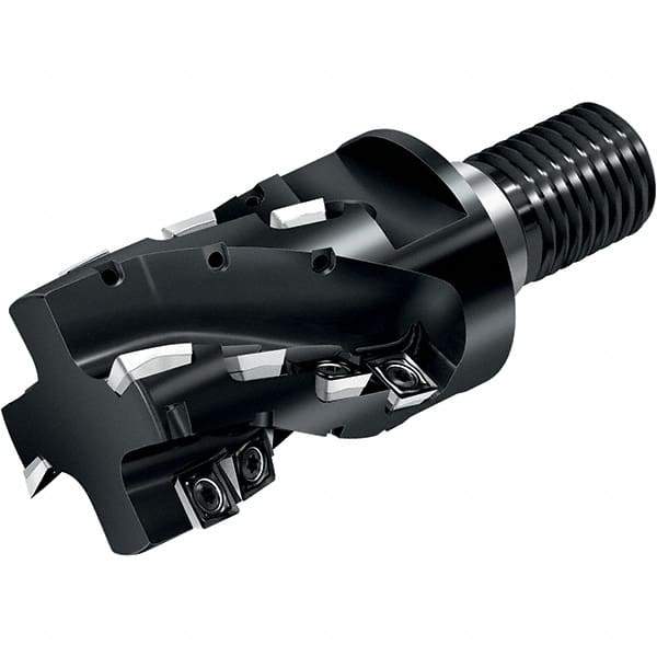 Walter - LDM.14T308R & SDM.09T308 Series M4257, Right Hand Cut, 69mm Head Length, Modular Milling Cutting Unit Head - 40mm Cutting Diam, 54mm Depth of Cut, T36 Insert Size, Through Coolant - USA Tool & Supply