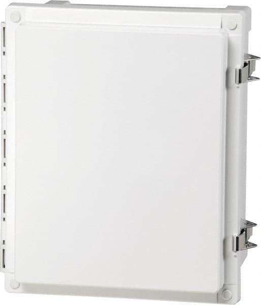 Fibox - Polycarbonate Standard Enclosure Hinge Cover - NEMA 4, 4X, 6, 6P, 12, 13, 8" Wide x 8" High x 4" Deep, Impact, Moisture & Corrosion Resistant, Dirt-tight & Dust-tight - USA Tool & Supply