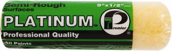 Premier Paint Roller - 1/2" Nap, 9" Wide Paint Roller Cover - Semi-Rough Texture, Polyester - USA Tool & Supply