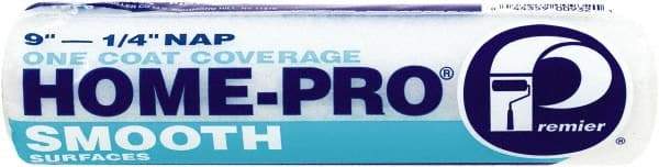 Premier Paint Roller - 1/4" Nap, 9" Wide Paint Roller Cover - Smooth Texture, Polyester - USA Tool & Supply