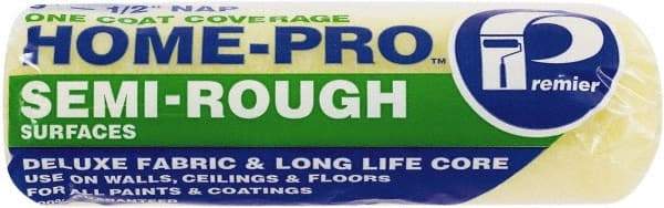 Premier Paint Roller - 1/2" Nap, 9" Wide Paint Roller Cover - Semi-Rough Texture, Polyester - USA Tool & Supply