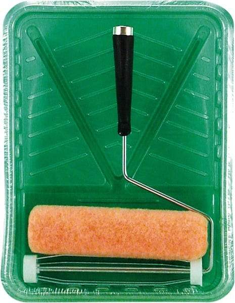 Premier Paint Roller - 3/8" Nap, Wall Paint Roller Set - 10" Wide, Steel Frame, Includes Paint Tray, Roller Cover & Frame - USA Tool & Supply