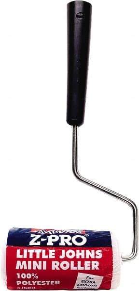 Premier Paint Roller - 23" Long, 1/4" Nap, Mini Roller Cover Combo - 6" Wide, Plastic Frame, Includes Roller Cover & Frame - USA Tool & Supply