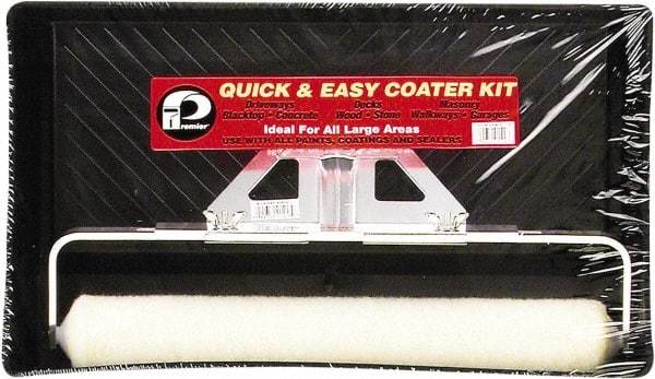 Premier Paint Roller - 3/8" Nap, Driveway Paint Roller Kit - Plastic Frame, Includes Paint Tray, Roller Cover & Frame - USA Tool & Supply