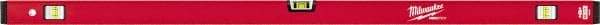 Milwaukee Tool - 48" Long 3 Vial Box Beam Level - Aluminum, Red, 1 Level & 2 Plumb Vials - USA Tool & Supply