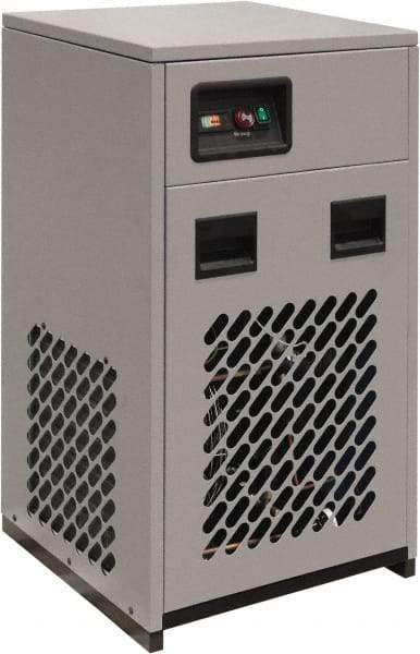 Alpha-Pure - 20 to 30 hp, 3/4" Pipe, 75 CFM Refrigerated Compressed Air Dryer - FNPT End Connections, 230 Max psi, 7.52 Amp, 0.77 kw, 115 Volt, 21" Long x 20" Wide x 38" High, Closed Auto Drain - USA Tool & Supply