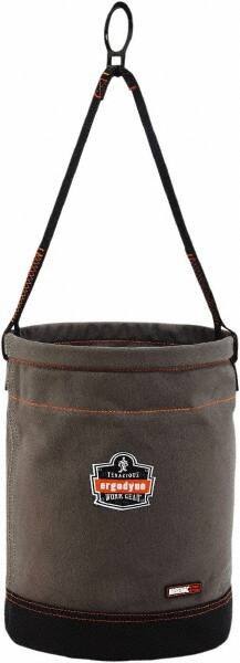 Ergodyne - 1 Pocket Gray Canvas Tool Bucket - 12-1/2" Wide x 12-1/2" Deep x 17" High - USA Tool & Supply