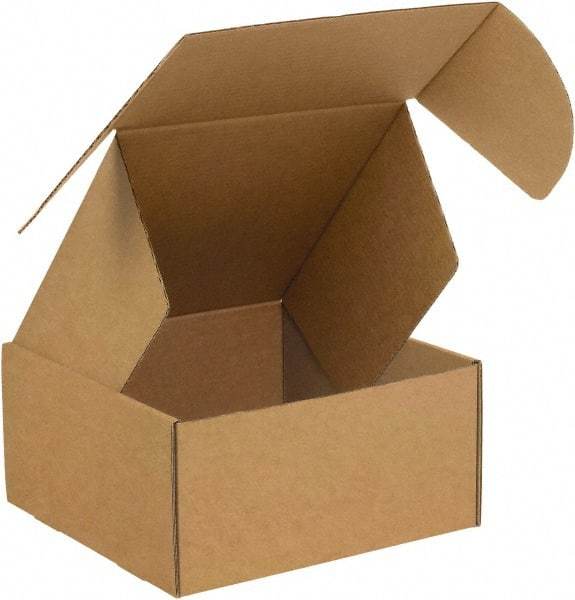 Made in USA - 10" Wide x 14" Long x 6" High Rectangle Crush Proof Mailers - 1 Wall, Kraft (Color) - USA Tool & Supply