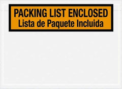 Value Collection - 1,000 Piece, 7-1/2" Long x 5-1/2" Wide, Packing List Envelope - Orange - USA Tool & Supply