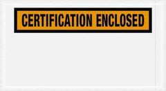 Value Collection - 1,000 Piece, 5-1/2" Long x 10" Wide, Packing List Envelope - Certification Enclosed, Orange - USA Tool & Supply