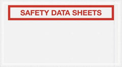 Value Collection - 1,000 Piece, 5-1/2" Long x 10" Wide, Packing List Envelope - Material Safety Data Sheets Enclosed, Clear - USA Tool & Supply