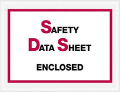Value Collection - 1,000 Piece, 6-1/2" Long x 5" Wide, Packing List Envelope - Material Safety Data Sheets Enclosed, Printed & Clear - USA Tool & Supply