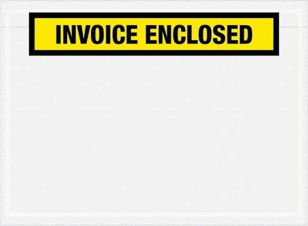 Value Collection - 1,000 Piece, 7-1/2" Long x 5-1/2" Wide, Packing List Envelope - Invoice Enclosed, Yellow - USA Tool & Supply