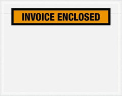 Value Collection - 1,000 Piece, 7" Long x 5-1/2" Wide, Packing List Envelope - Invoice Enclosed, Orange - USA Tool & Supply