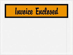 Value Collection - 1,000 Piece, 4-1/2" Long x 6" Wide, Packing List Envelope - Invoice Enclosed, Orange - USA Tool & Supply