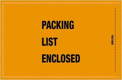 Value Collection - 1,000 Piece, 5-1/4" Long x 8" Wide, Packing List Envelope - Packing List Enclosed, Orange - USA Tool & Supply