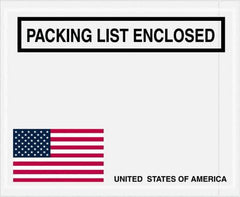 Value Collection - 1,000 Piece, 4-1/2" Long x 5-1/2" Wide, Packing List Envelope - Packing List Enclosed, Red, White & Blue - USA Tool & Supply