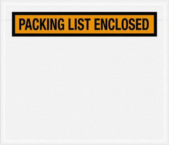 Value Collection - 1,000 Piece, 7" Long x 6" Wide, Packing List Envelope - Packing List Enclosed, Orange - USA Tool & Supply