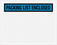 Value Collection - 1,000 Piece, 7" Long x 5-1/2" Wide, Packing List Envelope - Packing List Enclosed, Blue - USA Tool & Supply