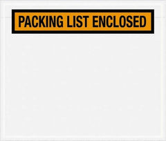 Value Collection - 1,000 Piece, 6-1/2" Long x 5" Wide, Packing List Envelope - Packing List Enclosed, Orange - USA Tool & Supply