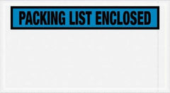 Value Collection - 1,000 Piece, 5-1/2" Long x 10" Wide, Packing List Envelope - Packing List Enclosed, Blue - USA Tool & Supply