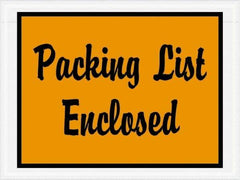 Value Collection - 1,000 Piece, 4-1/2" Long x 6" Wide, Packing List Envelope - Packing List Enclosed, Orange - USA Tool & Supply