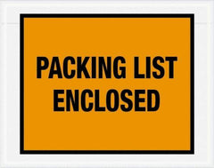 Value Collection - 1,000 Piece, 7" Long x 5-1/2" Wide, Packing List Envelope - Packing List Enclosed, Orange - USA Tool & Supply