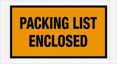 Value Collection - 1,000 Piece, 5-1/2" Long x 10" Wide, Packing List Envelope - Packing List Enclosed, Orange - USA Tool & Supply