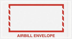 Value Collection - 1,000 Piece, 5-1/2" Long x 10" Wide, Packing List Envelope - Airbill Envelope, Red - USA Tool & Supply