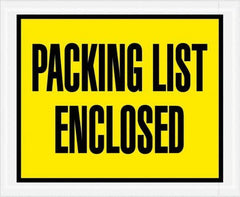 Value Collection - 1,000 Piece, 4-1/2" Long x 5-1/2" Wide, Packing List Envelope - Packing List Enclosed, Yellow - USA Tool & Supply