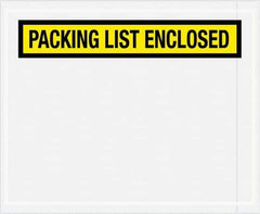Value Collection - 1,000 Piece, 4-1/2" Long x 5-1/2" Wide, Packing List Envelope - Packing List Enclosed, Yellow - USA Tool & Supply