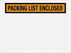 Value Collection - 1,000 Piece, 4-1/2" Long x 6" Wide, Packing List Envelope - Packing List Enclosed, Orange - USA Tool & Supply