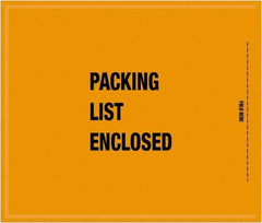 Value Collection - 1,000 Piece, 8-1/2" Long x 10" Wide, Packing List Envelope - Packing List Enclosed, Orange - USA Tool & Supply