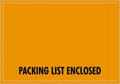 Value Collection - 1,000 Piece, 4-1/2" Long x 6" Wide, Packing List Envelope - Packing List Enclosed, Orange - USA Tool & Supply
