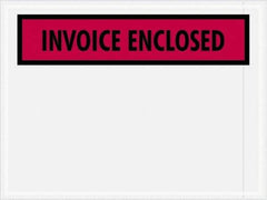 Value Collection - 1,000 Piece, 4-1/2" Long x 6" Wide, Packing List Envelope - Invoice Enclosed, Red - USA Tool & Supply
