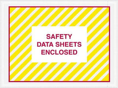 Value Collection - 1,000 Piece, 4-1/2" Long x 6" Wide, Packing List Envelope - Material Safety Data Sheets Enclosed, Printed & Clear - USA Tool & Supply