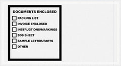 Value Collection - 1,000 Piece, 5-1/2" Long x 10" Wide, Packing List Envelope - Documents Enclosed, Printed & Clear - USA Tool & Supply