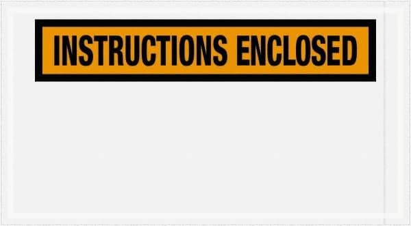 Value Collection - 1,000 Piece, 5-1/2" Long x 10" Wide, Packing List Envelope - Instructions Enclosed, Orange - USA Tool & Supply