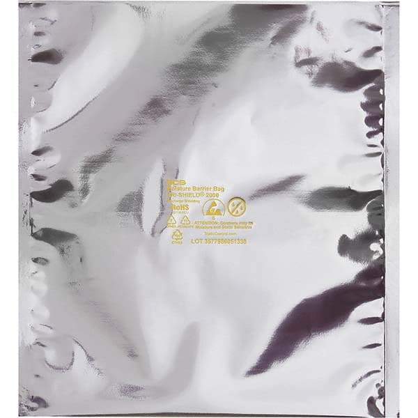 Made in USA - 15 x 18", 7 mil Moisture Barrier Bag - Silver - USA Tool & Supply