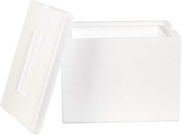 Made in USA - 10" Wide x 12" Long x 9" High Rectangle Insulated Box - White - USA Tool & Supply