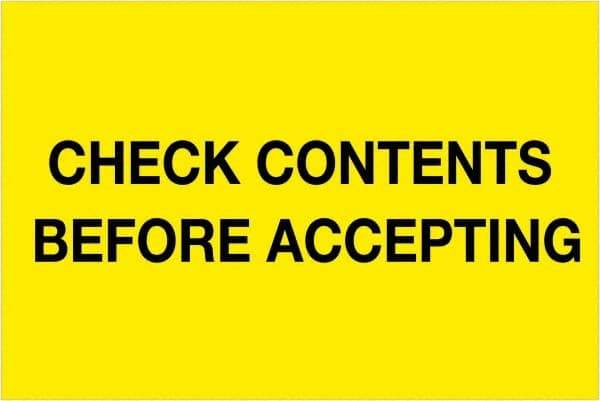 Tape Logic - 6" Long, Fluorescent Yellow Paper Shipping Label - For Multi-Use - USA Tool & Supply